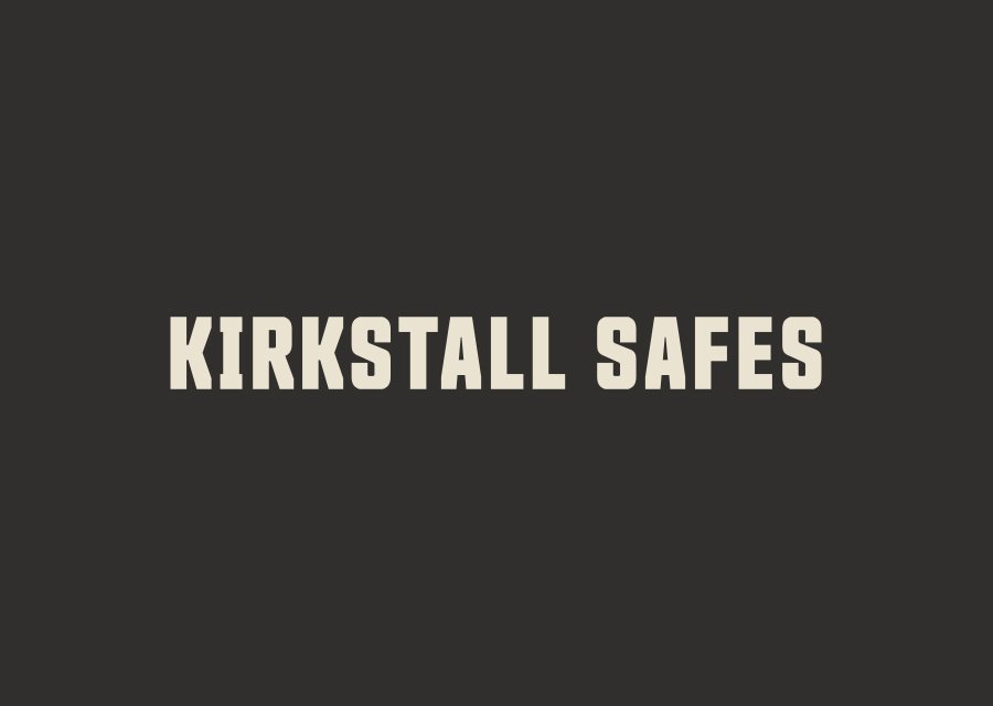 Kirkstall Safes logo on iron ore